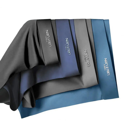 4pcs Boxer Shorts Men's Ice Silk Underwear Cool Underpants Breathable Sexy Thin Panties U Convex Lingerie Wholesale Lots L-6XL
