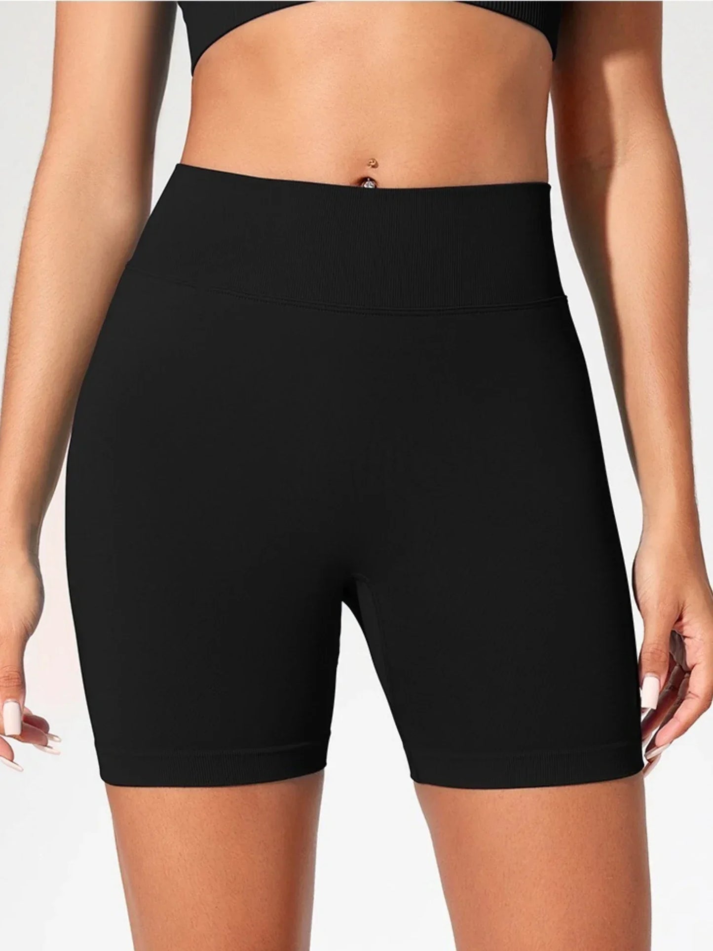 High Waisted Yoga Shorts for Women Fashionable and Sexy Running Fitness Pants Solid Color Yoga Leggings Elastic Tights