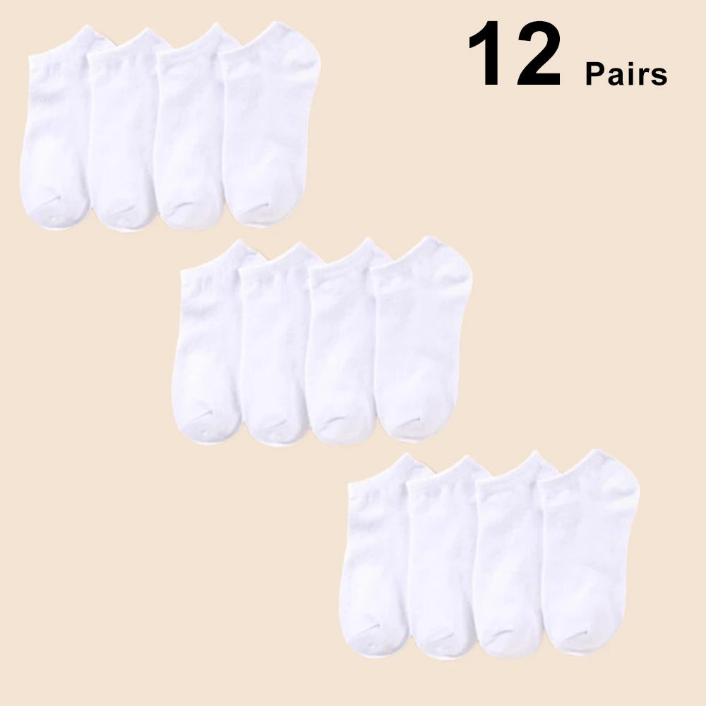 10/12/20/40 Pairs Men Boat Socks Business Sport Sweat Absorption Mature Summer Autumn Solid Color Soft Non Pilling Ankle Socks