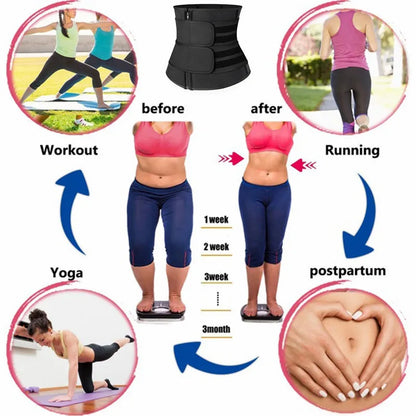 Waist Trainer Slimming Body Shaper Fitness Belt Weight Loss Fat Burning Sport Girdle Sweat Trimmer Workout Cincher Shapewear