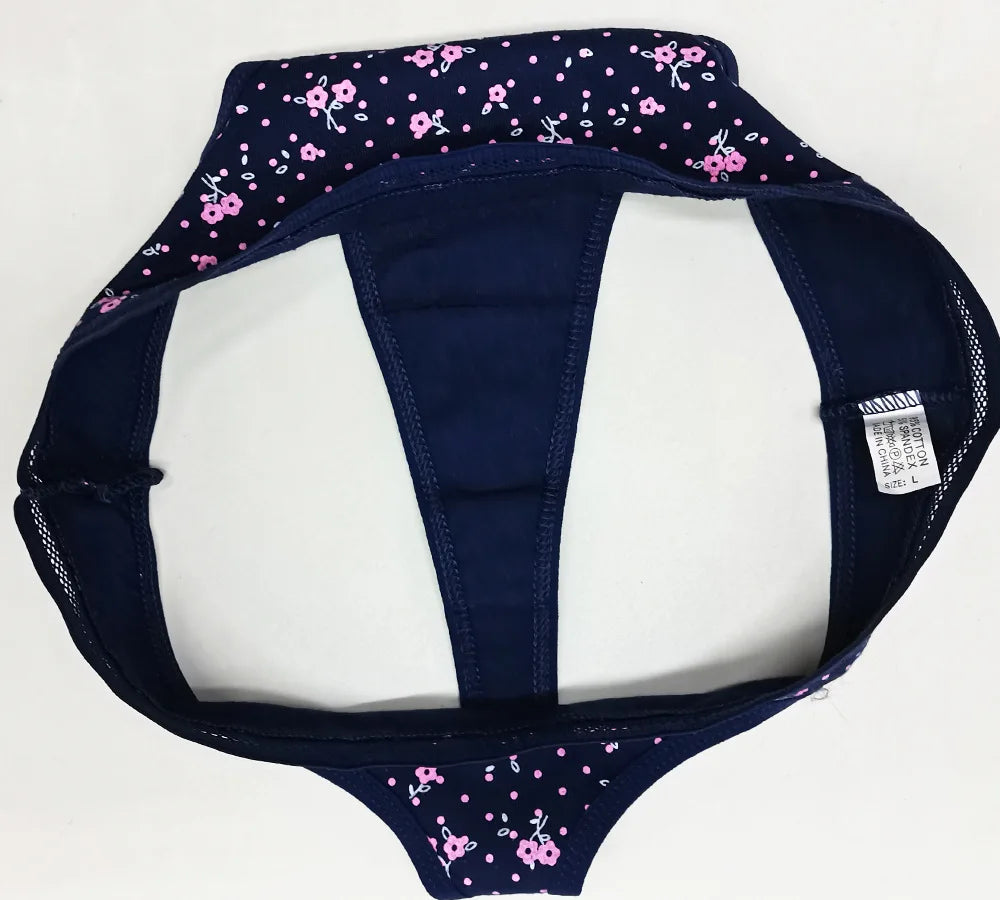 Sexy Women's Thong Cotton G Strings Panties for Ladies Dot Star Printed Tanga Girls Underwear Intimate Underpants 5 pcs/lot