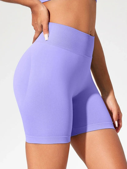 High Waisted Yoga Shorts for Women Fashionable and Sexy Running Fitness Pants Solid Color Yoga Leggings Elastic Tights