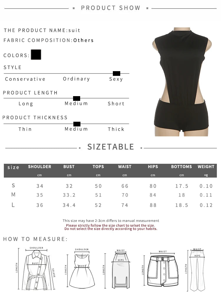 Weird Puss Sexy Women Romper Sleeveless Hollow Patchwork Summer o-Neck Hipster Solid Skinny Stretch Clubwear Ruched Playsuit