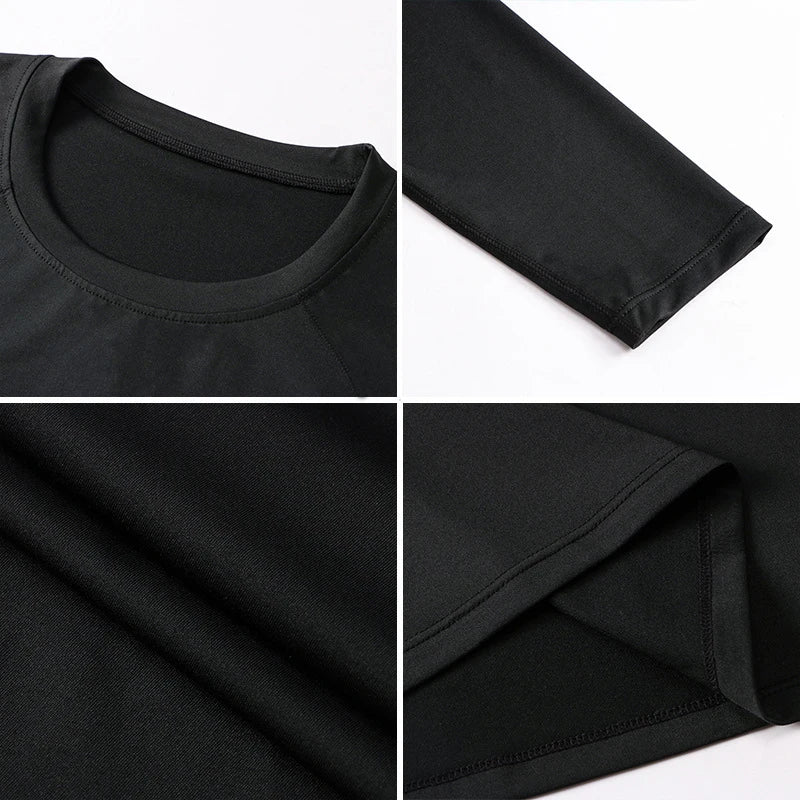 Men Reflective Dumbbells Long Sleeve Running T-shirts Slim Sportswear Gym Fitness Compression Football Jersey Jogging Clothing