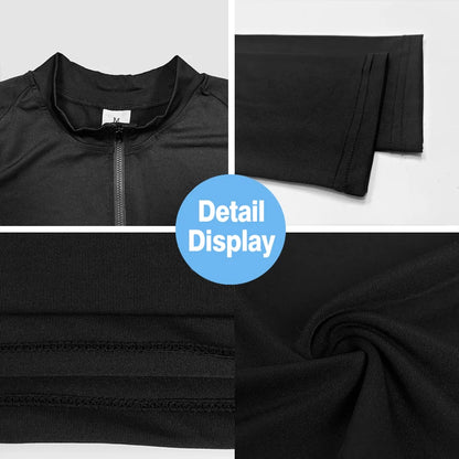 Compression Long Sleeve Polo Shirts Mens Running T-shirts Trainning & Exercise Gym Sportswear Quick Dry Fitness Sports Tshirt