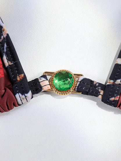 Extreme Print Bikini for Women Cut Out Swimwear Low Waist Swimsuit Micro Bikinis Set Bathing Suit Triangle Beachwear