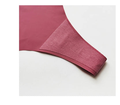 Seamless Thong Women Panties Sexy G String Ice Silk Underwear T Back Sports Yoga Girls Briefs Traceless Plus Size S-XL