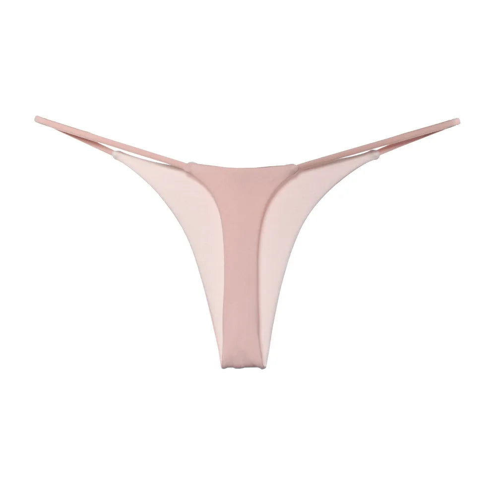 Sexy thong low waist lingerie for women underwear thin belt double layer bikini cotton  panties lenceria femenina tangas mujer