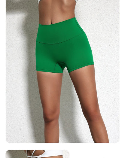 Sexy Solid Color High Waist Athletic Yoga Short Leg Cycling Women Fitness Sport Short Comprehensive Training Jogging Squat Proof
