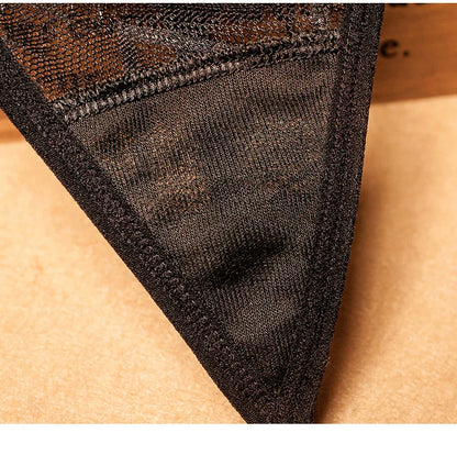 Sexy Ultra Thin Lace Fashion Thong Ladies Sexy Transparent T-Line Panties Low Rise Sexy Underwear Women