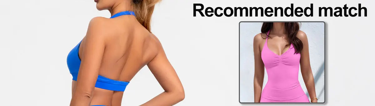 NCLAGEN Impact Sports Bra Women Seamless Halter Top High Support Push-up Open Back Gym wear Fitness Yoga Workout underwear