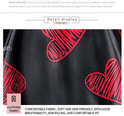 Red Lip Print Satin Slip Nightdress V Neck Backless Mini Sleep Dress Women's Sleepwear Dresses