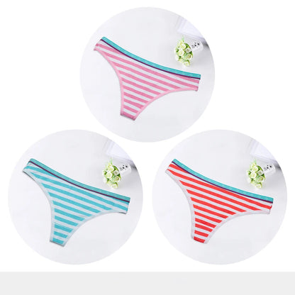 Sexy G-String Cotton Women's Panties Underwear for Women Ladies Thong T-back Briefs Girls Underpants Bikini Lingerie 3 Pcs/lot