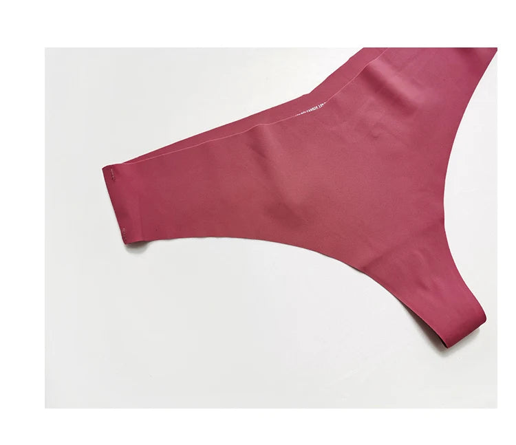 Seamless Thong Women Panties Sexy G String Ice Silk Underwear T Back Sports Yoga Girls Briefs Traceless Plus Size S-XL