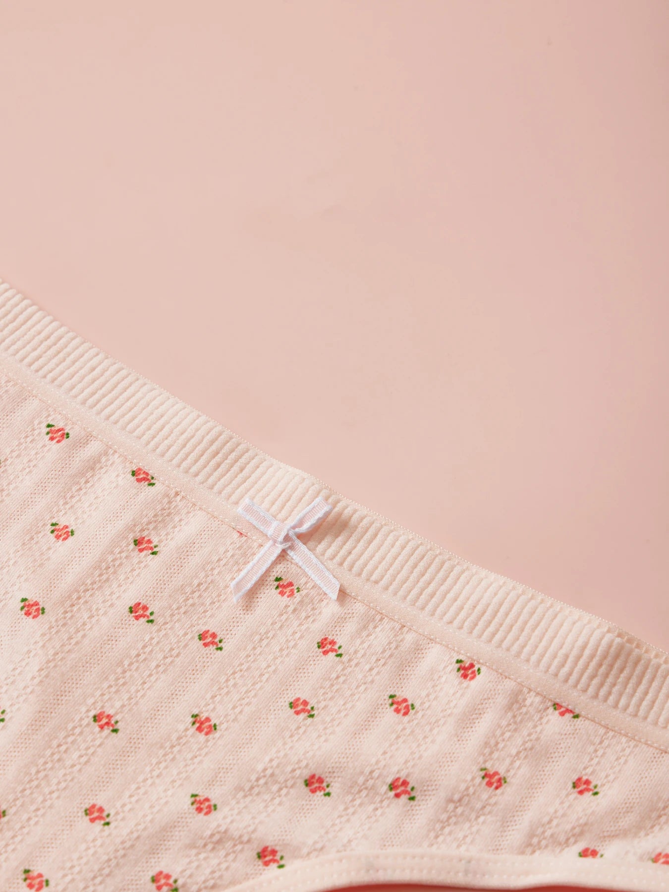 Sexy Women's Cotton Thong Panties 5pcs Low Rise Soft Comfortable Underwear Breathable Ladies Panties Bowknot for Everyday Wear