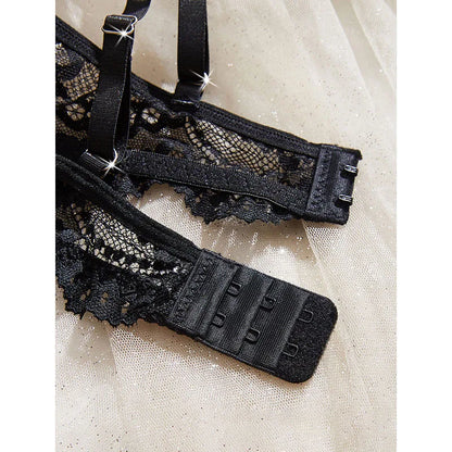 Lingerie Sexy Hot Lace Underwear Translucent Erotic Lingerie Ultra Thin Bra and Panty Set Romantic Underwear Women Lingerie Set