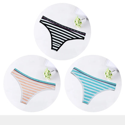 Sexy G-String Cotton Women's Panties Underwear for Women Ladies Thong T-back Briefs Girls Underpants Bikini Lingerie 3 Pcs/lot