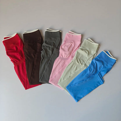 Women's Middle Waist Seamless Yoga Leggings Push-Up Sport Fitness Running Pants Hip Lift High Elastic Gym Leggings Sport Legging