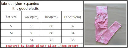 Women Tiedye Scrunch Seamless Leggings High Waist Yoga Training Leggins Workout Sports Gym Runing Joggers