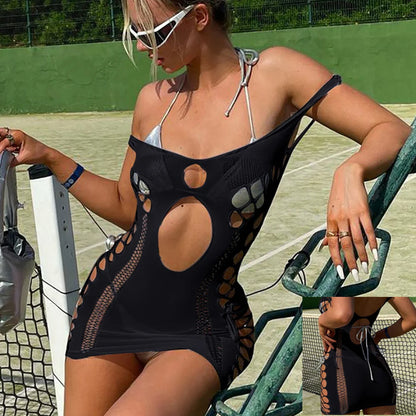 Lingerie Babydoll Mini Dress Lady Lenceria Chemises Sexy Bodysuit Mesh Body Stocking Temptation Intimate Beach Nightwear Dress