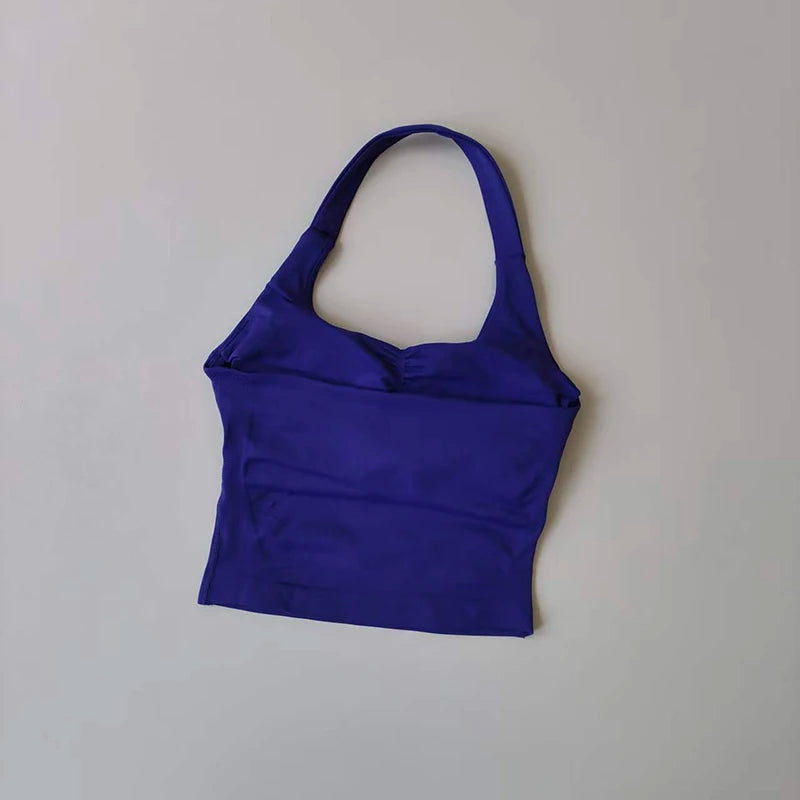 Halter Yoga Vest, Shockproof Running Sports, High-Strength Sports Underwear, Fitness, Pilates Suspender, Beautiful Back, Autumn