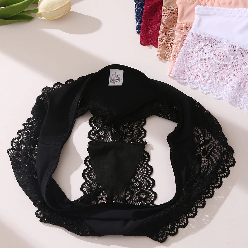 WarmSteps 3Pcs/Set Sexy Lace Panties Women Underwear Flroal Rmantic Women's Pantys Female Lingerie G Strings Thongs Briefs Tanga