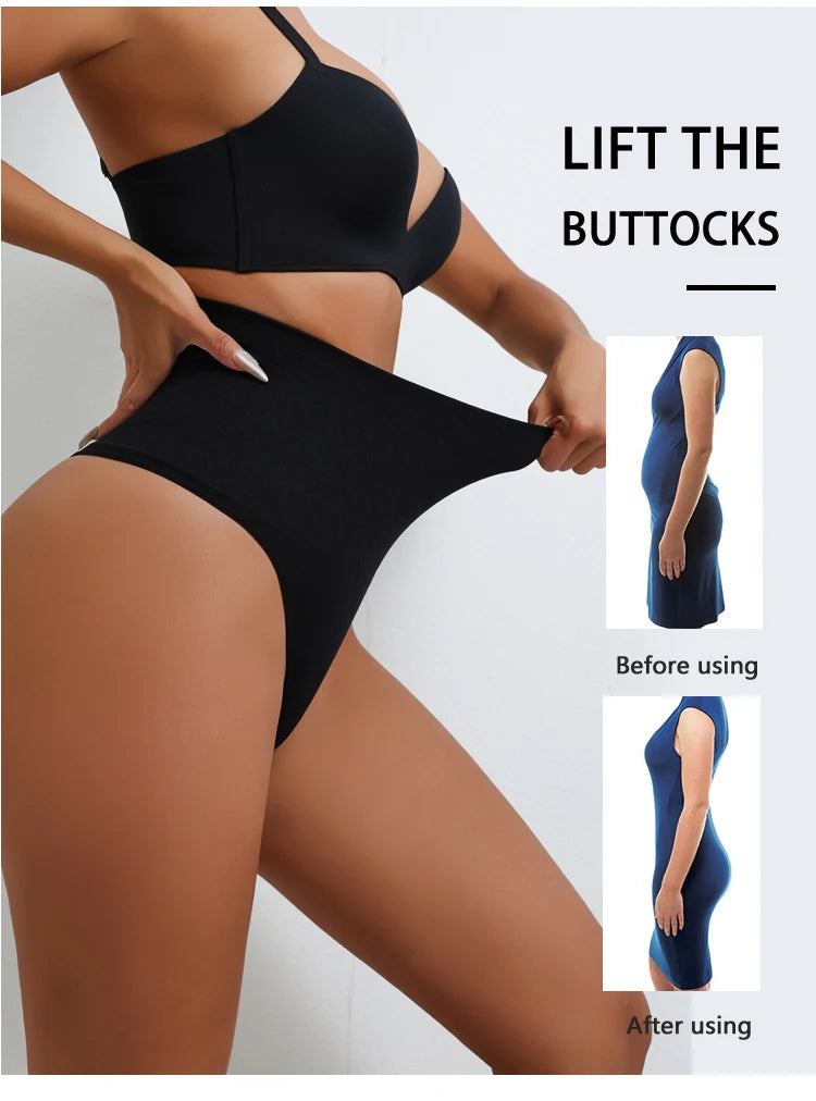 High Waist Thongs Seamless Women Panties G-String Lingerie Tummy Control Shaping Girdle Shaper Underwear