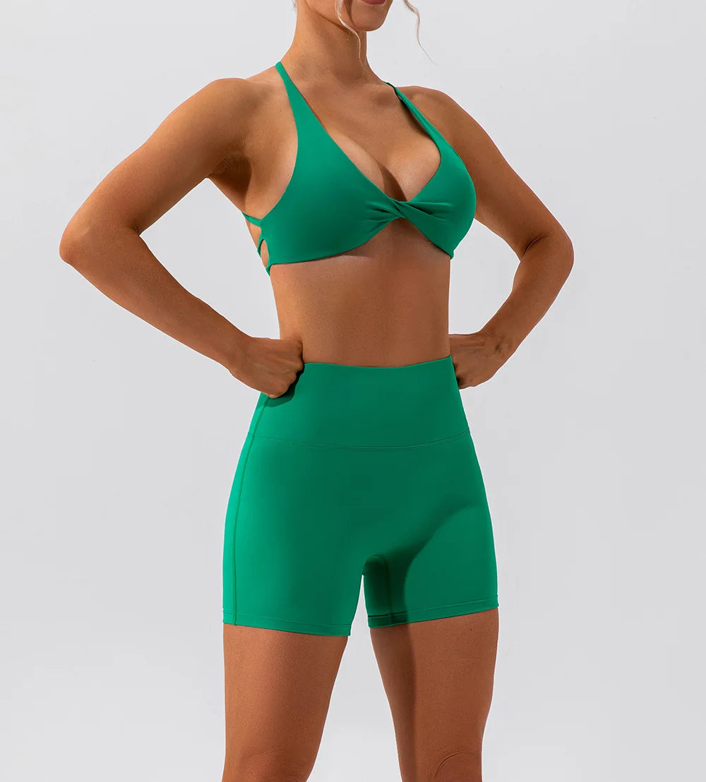 Sexy Gym Top Women Crease Sports Bra Running Back Cross Yoga Bra Breathable Sports Underwear Women Fitness Workout Top Women